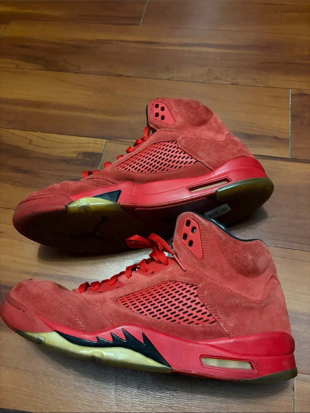 Nike Air Jordan 5 Retro Red Suede 136027-602 Sz 13